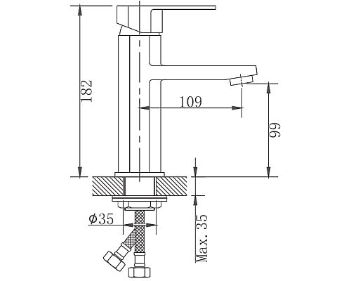 Смеситель для раковины Haiba HB10806 Нержавеющая сталь
