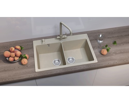 Кухонная мойка Ulgran Quartz Ruma 780-02 лен