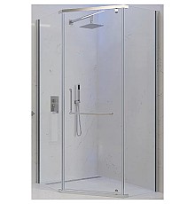 Душевой уголок Veconi Rovigo RV-36 100x100 RV36-100-01-C5 профиль Хром стекло прозрачное