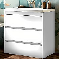 Тумба под раковину Art&Max FAMILY-750-3C-PIA-BL Белый глянец