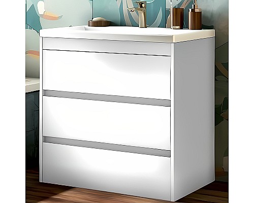 Тумба под раковину Art&Max FAMILY-750-3C-PIA-BL Белый глянец