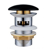 Черный керамический донный клапан Gid BL100-1 72202k с переливом