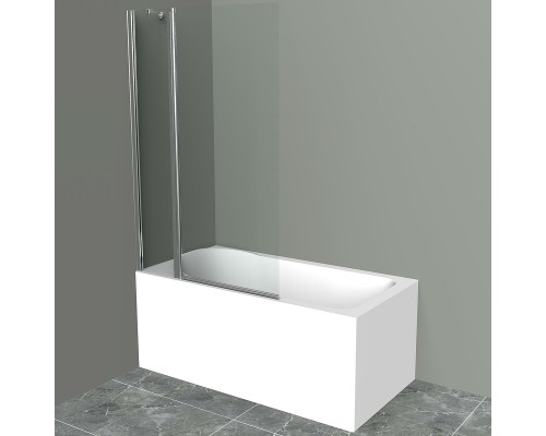 Шторка на ванну BelBagno UNO-V-11-100/150-C-Cr профиль Хром стекло прозрачное