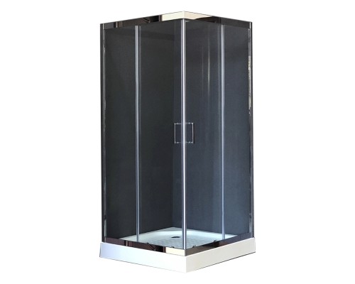 Душевой уголок Royal Bath HP 80х80 с поддоном профиль Хром стекло прозрачное