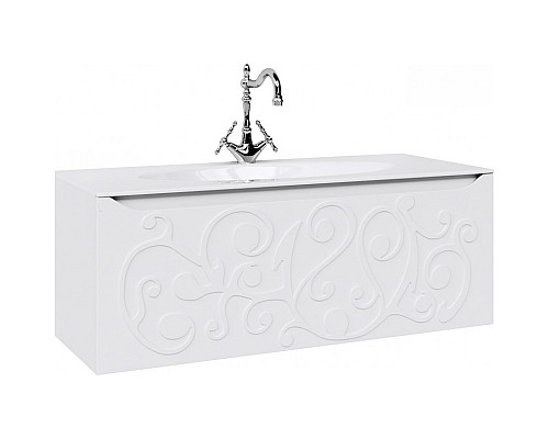 Тумба под раковину Clarberg Elegance 120 EL0112 подвесная Белая