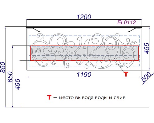 Тумба под раковину Clarberg Elegance 120 EL0112 подвесная Белая
