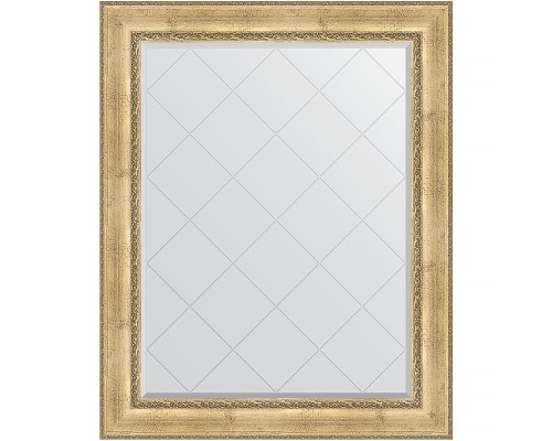 Зеркало Evoform Exclusive-G 127х102 BY 4385 с гравировкой в багетной раме - Состаренное серебро с орнаментом 120 мм