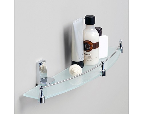 Стеклянная полка WasserKRAFT Lopau K-6044 Хром