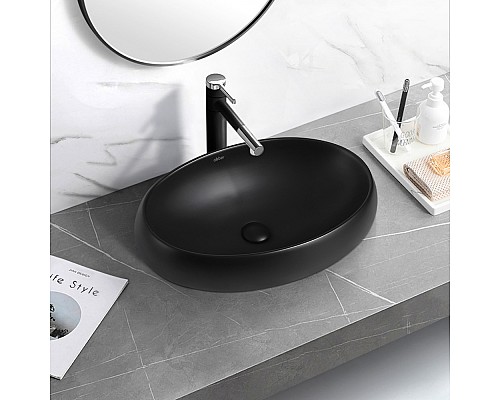 Раковина накладная ABBER Bequem AC2102MB черная матовая