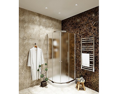 Душевой уголок Agger A01-080MCR 80x80 профиль Хром стекло матовое