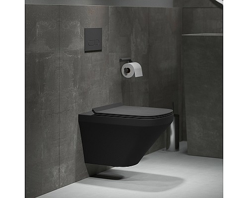 Унитаз Grossman GR-4440BMS подвесной Черный матовый с сиденьем Микролифт