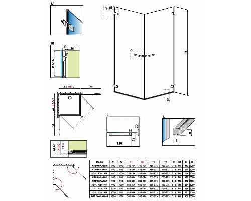 Душевая дверь Radaway Arta KDD I 90 386061-03-01L профиль Хром стекло прозрачное