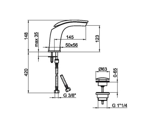 Смеситель для раковины Webert Aria AI832001844