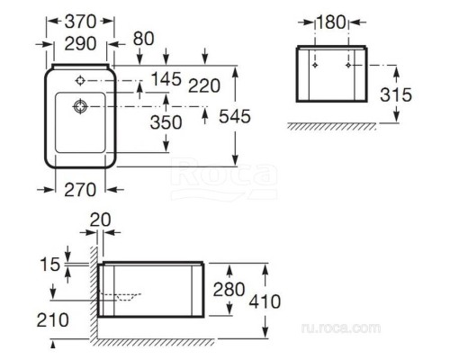 Биде Roca Element подвесное 357576000