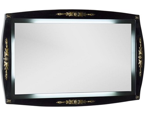 Зеркало Aquanet Виктория 120 черный/золото