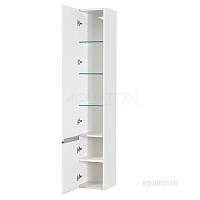 Шкаф - колонна Капри левый белый глянец Aquaton 1A230503KP01L