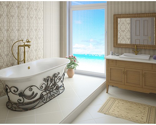 Ванна из искусственного камня Эстет Лион 1740х80