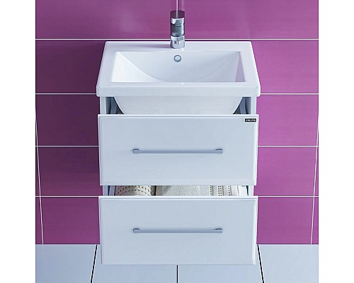 Тумба под раковину СанТа Омега 50 207035 подвесная Белая