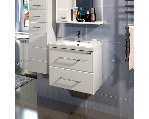 Тумба под раковину СанТа Омега 50 207035 подвесная Белая