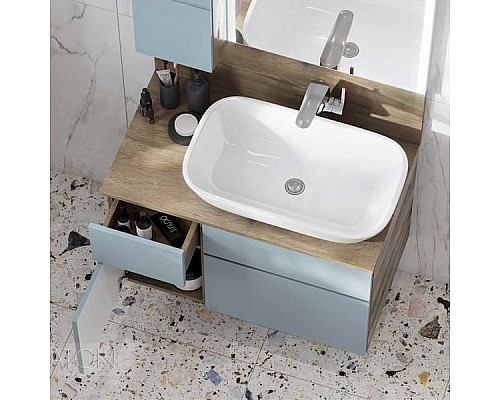 Тумба под раковину Aquaton Мишель 100 1A256901MIX30 подвесная Дуб рустикальный Фьорд