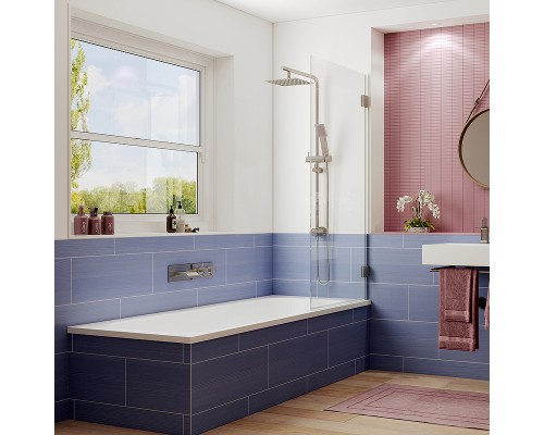 Шторка на ванну Ambassador Bath Screens 70х140 профиль Хром стекло CrystalPure