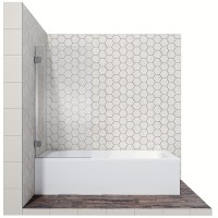 Шторка на ванну Ambassador Bath Screens 70х140 профиль Хром стекло CrystalPure