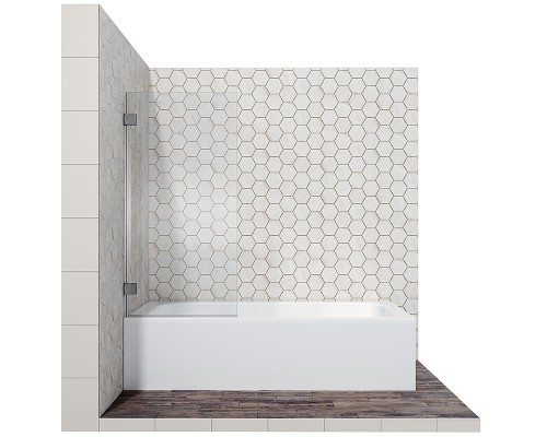 Шторка на ванну Ambassador Bath Screens 70х140 профиль Хром стекло CrystalPure