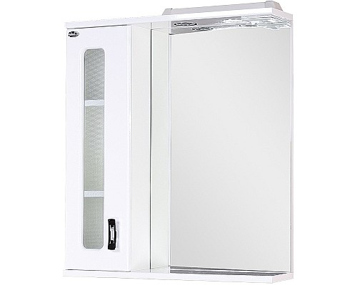 Зеркало со шкафом Onika Кристалл 67.02 206705 с подсветкой Белое