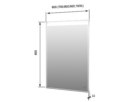Зеркало Aquanet Палермо NEW 10085 LED
