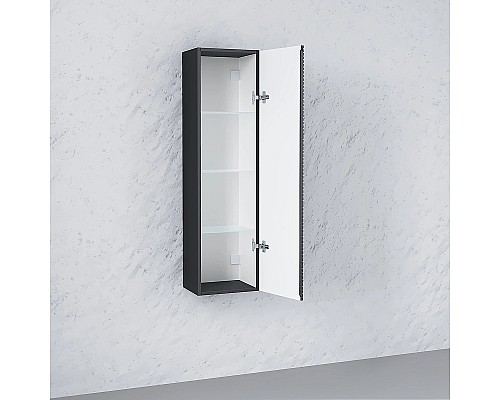 Шкаф пенал Jorno Stone 33 Stn.04.120/P/A/JR подвесной Антрацит