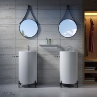 Раковина из искусственного камня NSBath NSF-46462G с металлической подставкой
