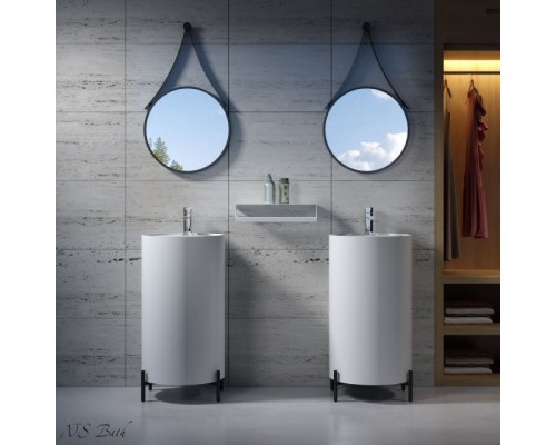 Раковина из искусственного камня NSBath NSF-46462G с металлической подставкой