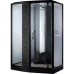 Душевая кабина Orans 150x100 L с баней профиль Черный задние стенки Черные