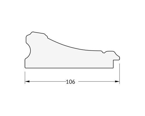 Зеркало Evoform Exclusive Floor 205х85 BY 6133 с фацетом в багетной раме - Барокко золото 106 мм