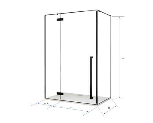 Душевой уголок Cerutti SPA 120х90 C1AW профиль Белый стекло прозрачное