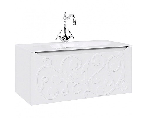 Тумба под раковину Clarberg Elegance 100 EL0110 подвесная Белая