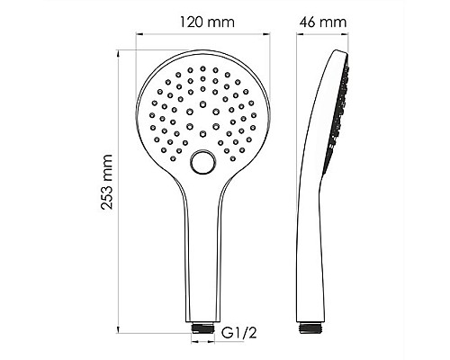 Ручной душ WasserKRAFT Mindel A155 Белый матовый