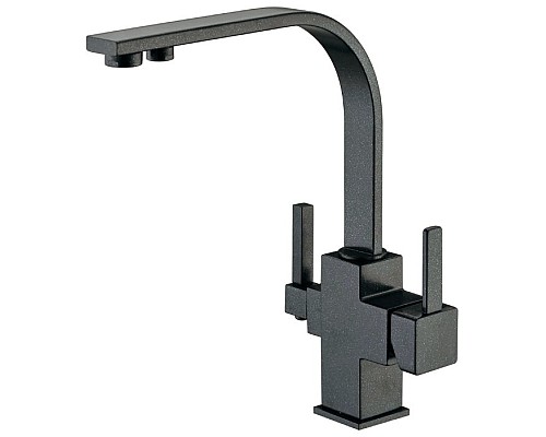 Смеситель для кухонной мойки ZORG Sanitary ZR 332 YF ЧЕРНЫЙ МЕТАЛЛИК