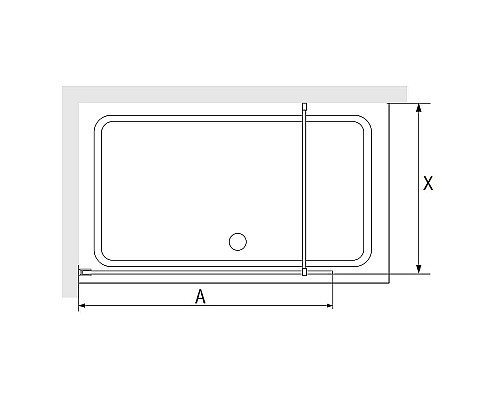 Душевая перегородка RGW Walk In WA-012B 100 35101210-84 профиль Черный стекло прозрачное