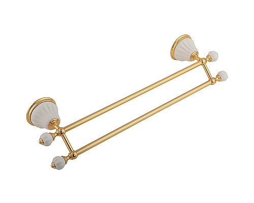 Полотенцедержатель Migliore Olivia 17470 двойной Золото Белый