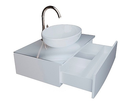 Тумба под раковину 1MarKa Nega 60П Ц0000002812 подвесная Белый глянец