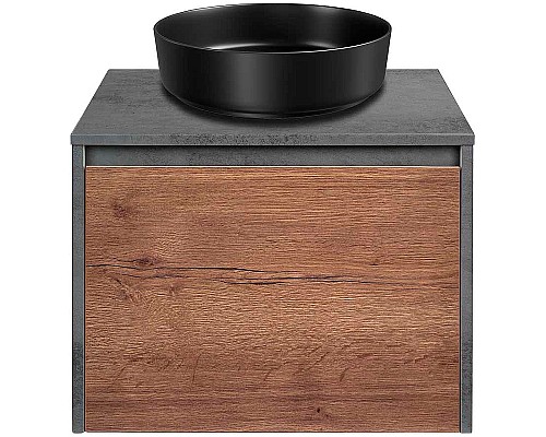 Тумба под раковину Vincea Mesa 60 VMC-2MS600TB подвесная T.Oak Beton