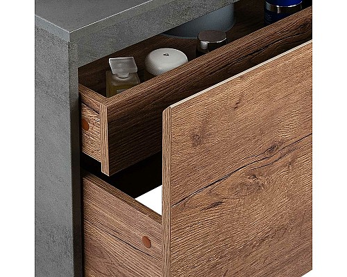 Тумба под раковину Vincea Mesa 60 VMC-2MS600TB подвесная T.Oak Beton