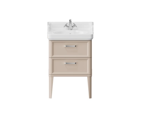 Тумба Kerama Marazzi POMPEI напольная с 2 ящиками 60, камео бежевый глянцевый