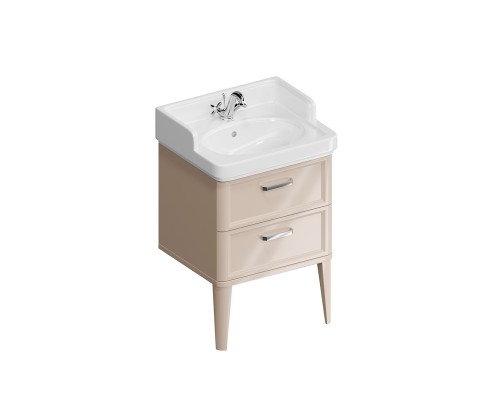 Тумба Kerama Marazzi POMPEI напольная с 2 ящиками 60, камео бежевый глянцевый