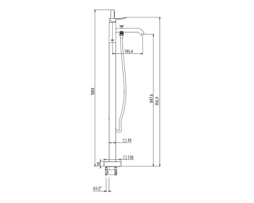 Смеситель для ванны Gattoni Ely цвет хром