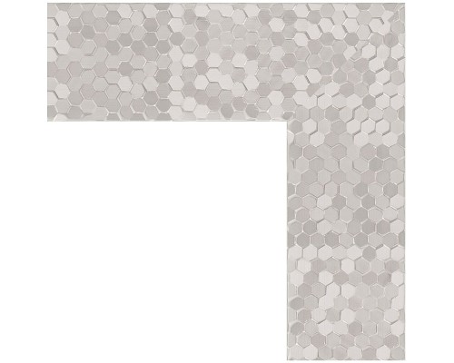 Зеркало Evoform Definite 106х56 BY 3083 в багетной раме - Соты алюминий 70 мм