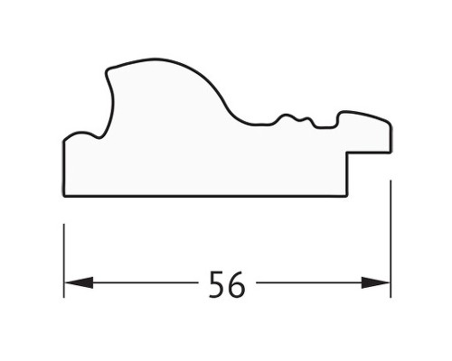 Зеркало Evoform Definite 154х74 BY 3329 в багетной раме - Виньетка состаренная бронза 56 мм