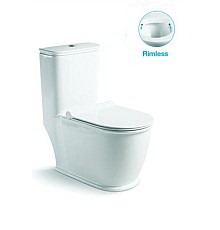 Унитаз напольный безободковый моноблок с сиденьем микролифт SantiLine SL-5019