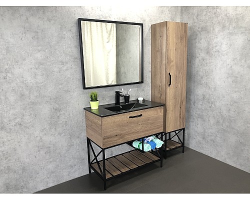 Зеркало Comforty Бредфорд 90 00004147988 Черное